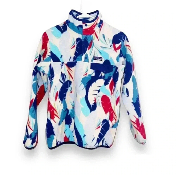 Patagonia Synchilla Fleece Pullover Feather Dancer Snap T Size XS. - Picture 1 of 8